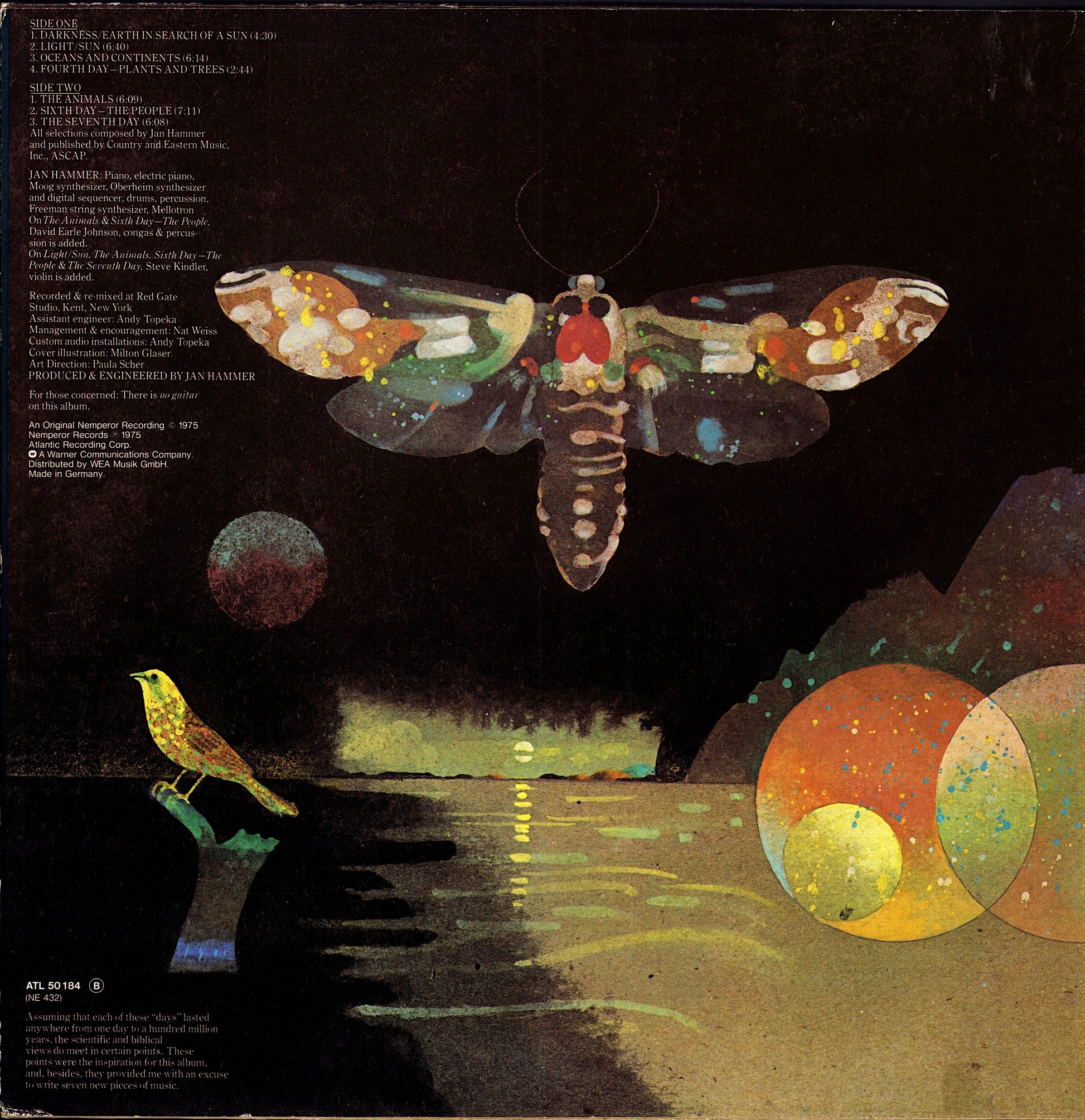 Jan Hammer – The First Seven Days Vinyl LP | US Original | 1975