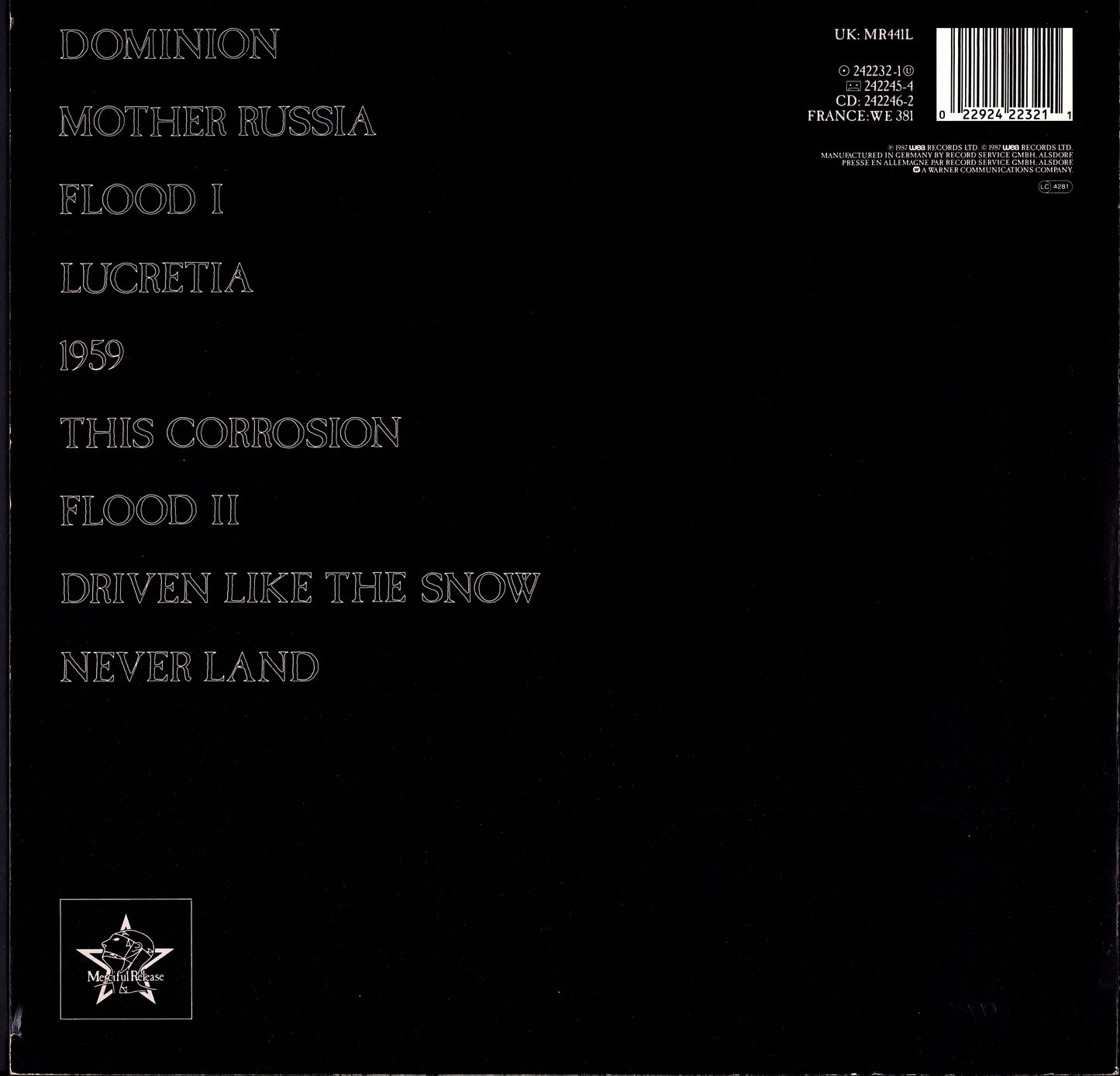 The Sisters Of Mercy – Floodland Vinyl LP