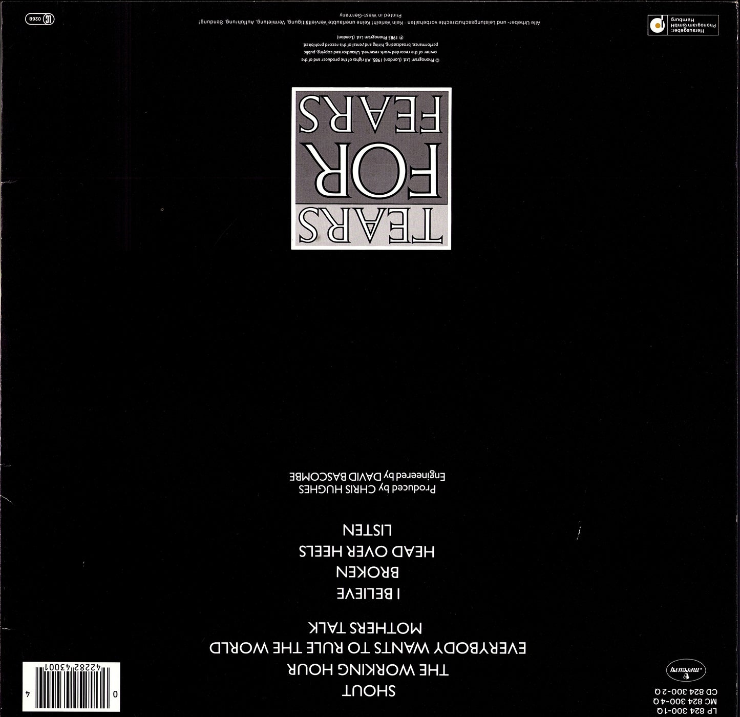 Tears For Fears - Songs From The Big Chair (Vinyl LP)