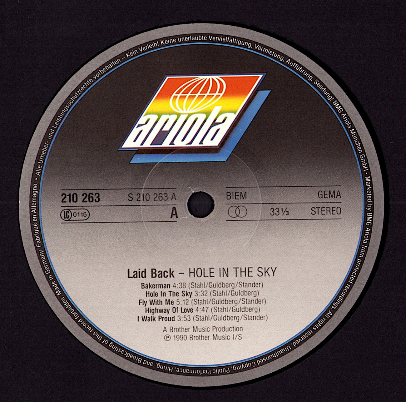 Laid Back - Hole In The Sky Vinyl LP Kopie