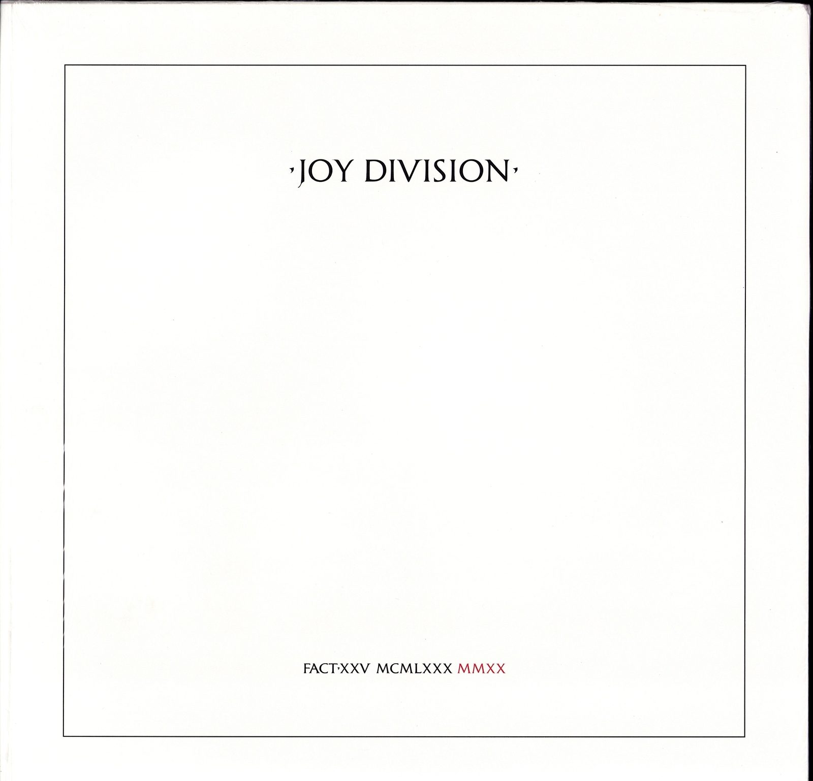 Joy Division – Closer Crystal Clear Vinyl LP | EU Reissue | 180g | 40th Anniversary | 2020
