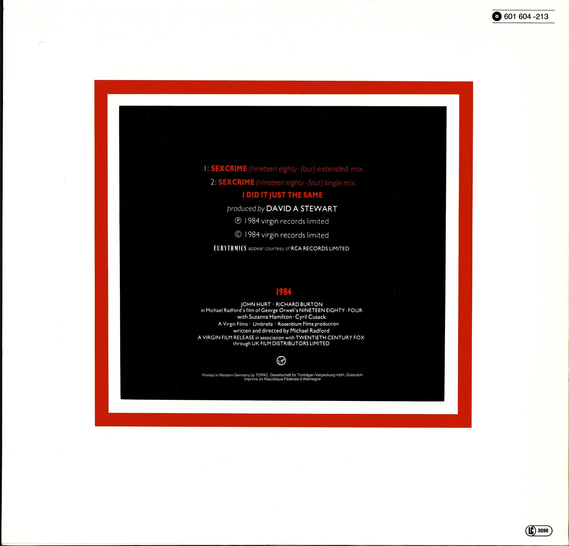 Eurythmics – There Must Be An Angel Playing With My Heart Vinyl 12" Maxi-Single Kopie