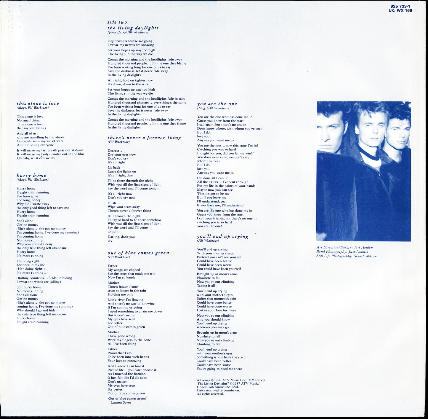 a-ha – Stay On These Roads (Vinyl LP) + Poster