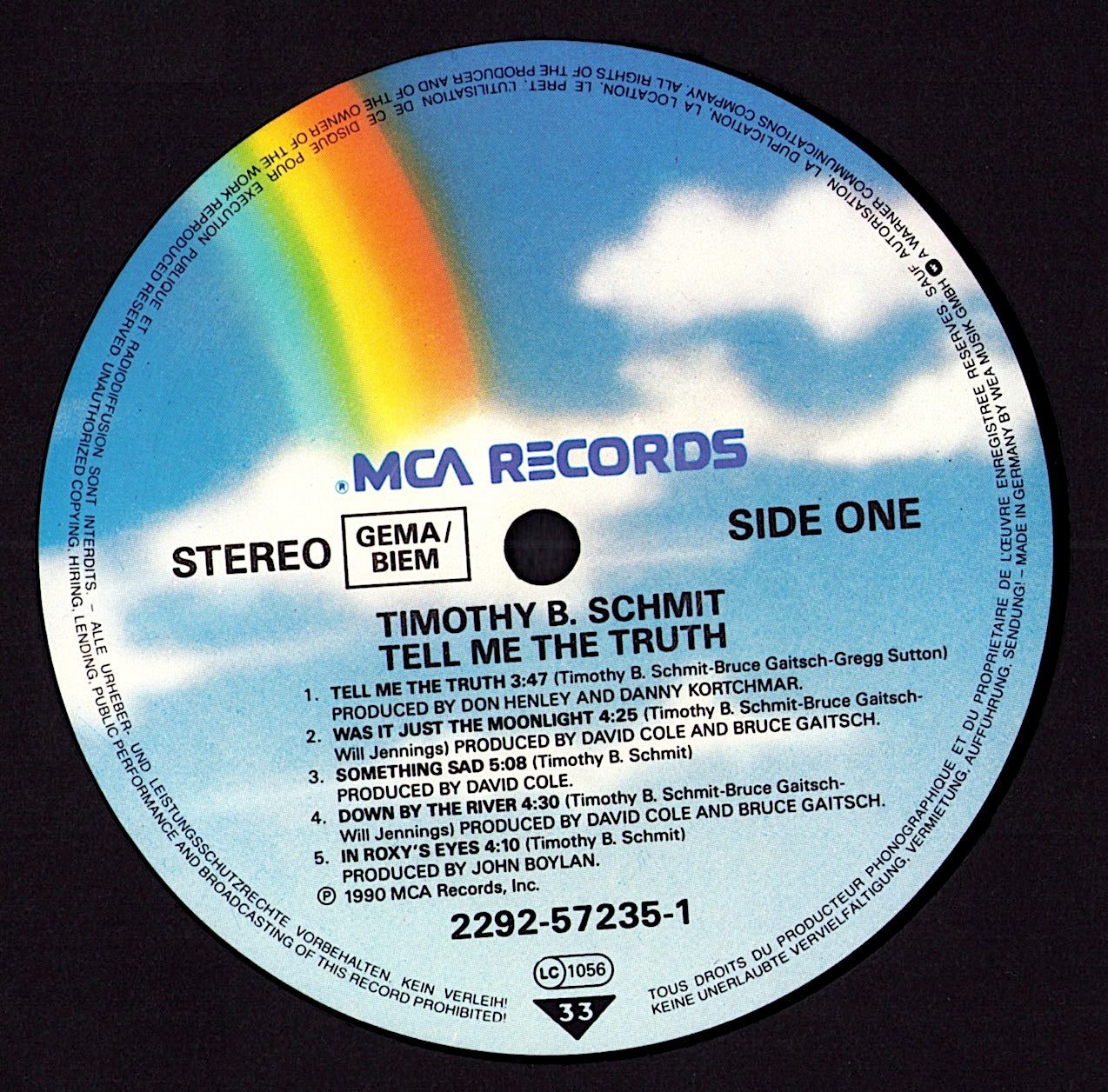 Timothy B. Schmit – Tell Me The Truth Vinyl LP | EU Original | 1990