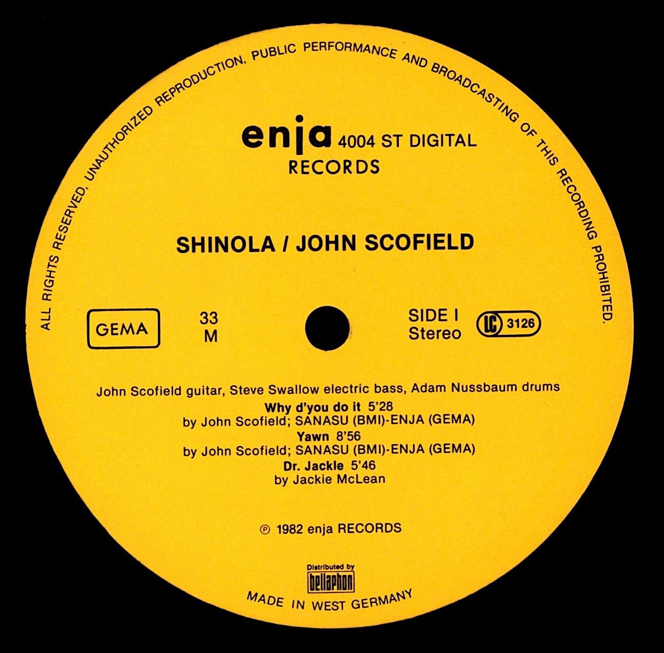 John Scofield – Shinola Vinyl LP | DE Original | 1985