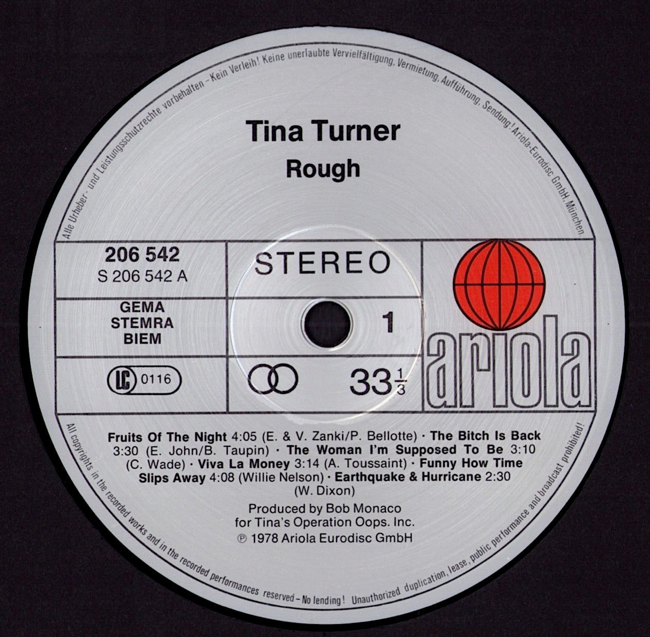Tina Turner - Rough Vinyl LP Kopie