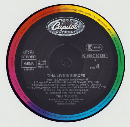 Tina Turner ‎- Tina Live In Europe Vinyl 2LP