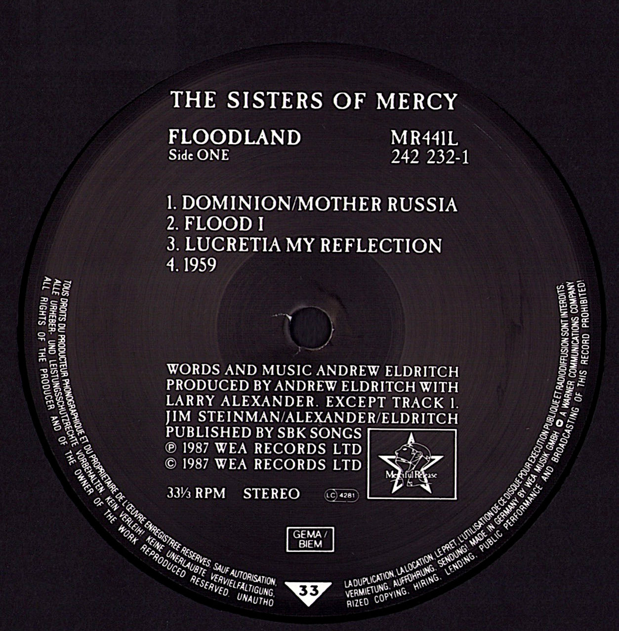The Sisters Of Mercy – Floodland Vinyl LP