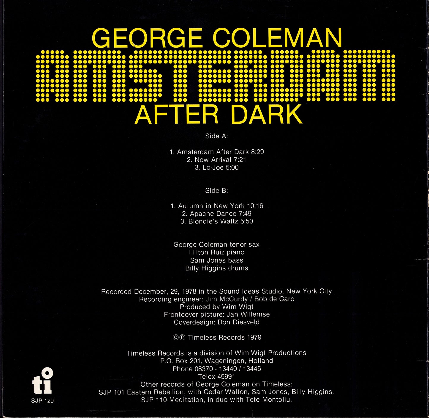 George Coleman – Amsterdam After Dark (Vinyl LP | NL Original | 1979)