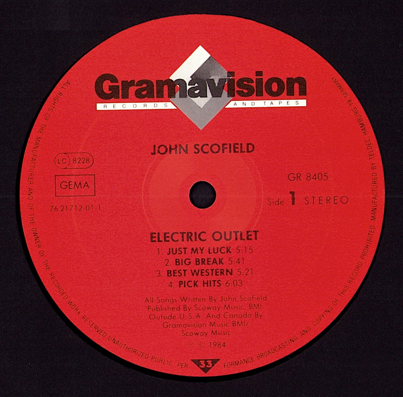 John Scofield – Electric Outlet Vinyl LP | DE Original | 1984