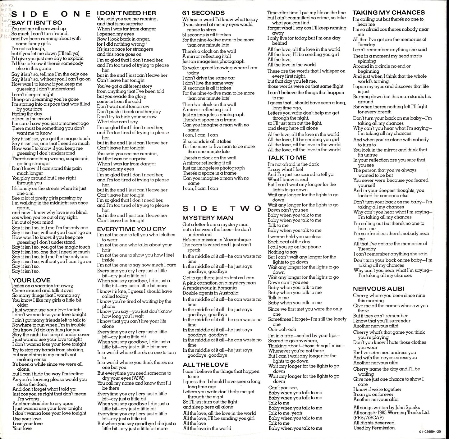 The Outfield – Play Deep (Vinyl LP)