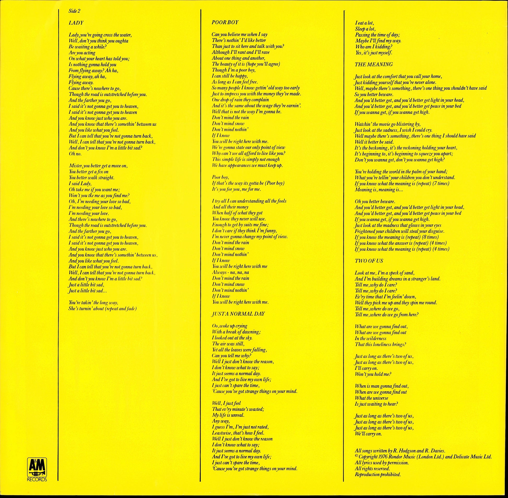 Supertramp - Crisis? What Crisis? Vinyl LP