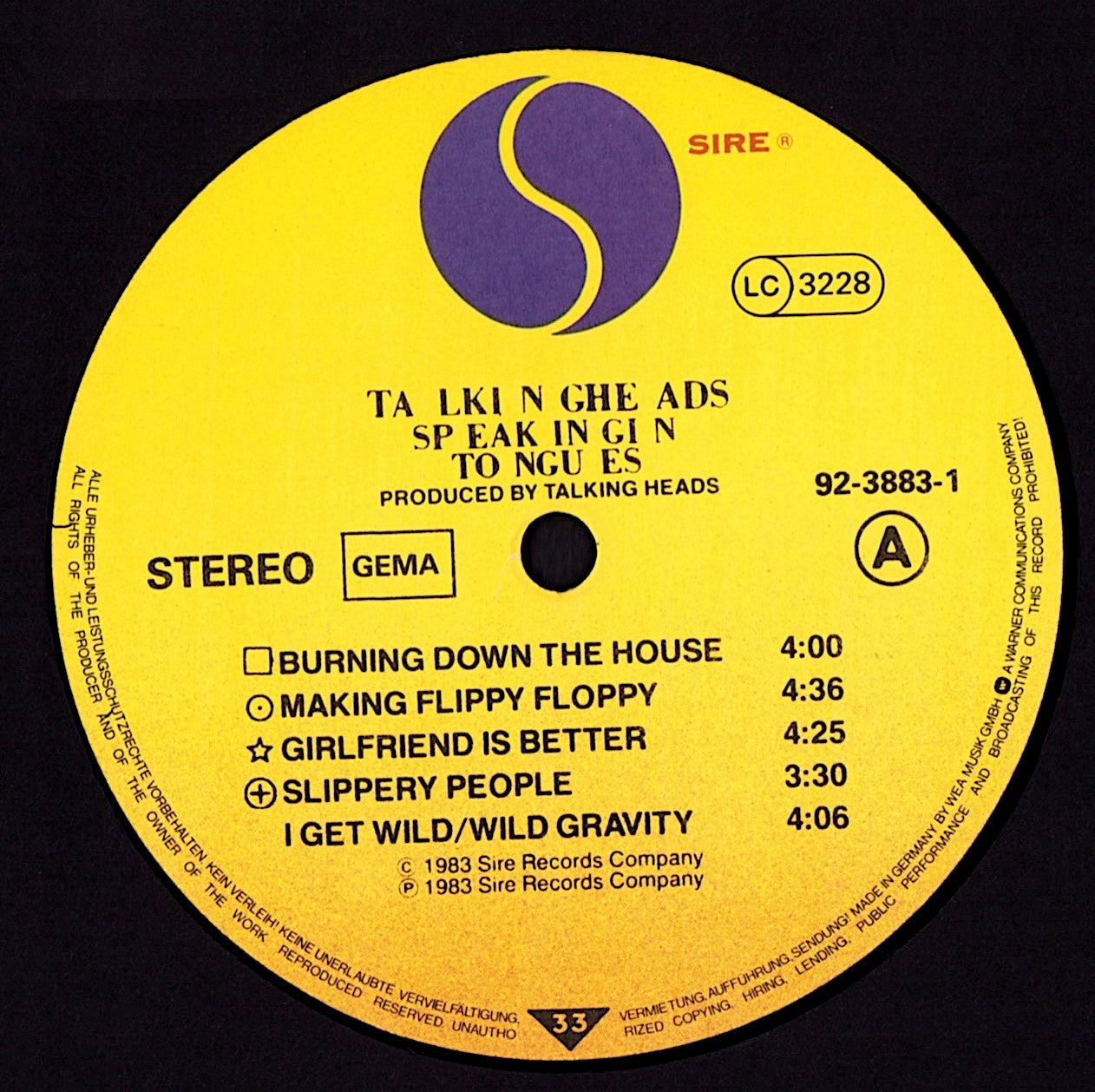 Talking Heads - Speaking In Tongues (Vinyl LP)