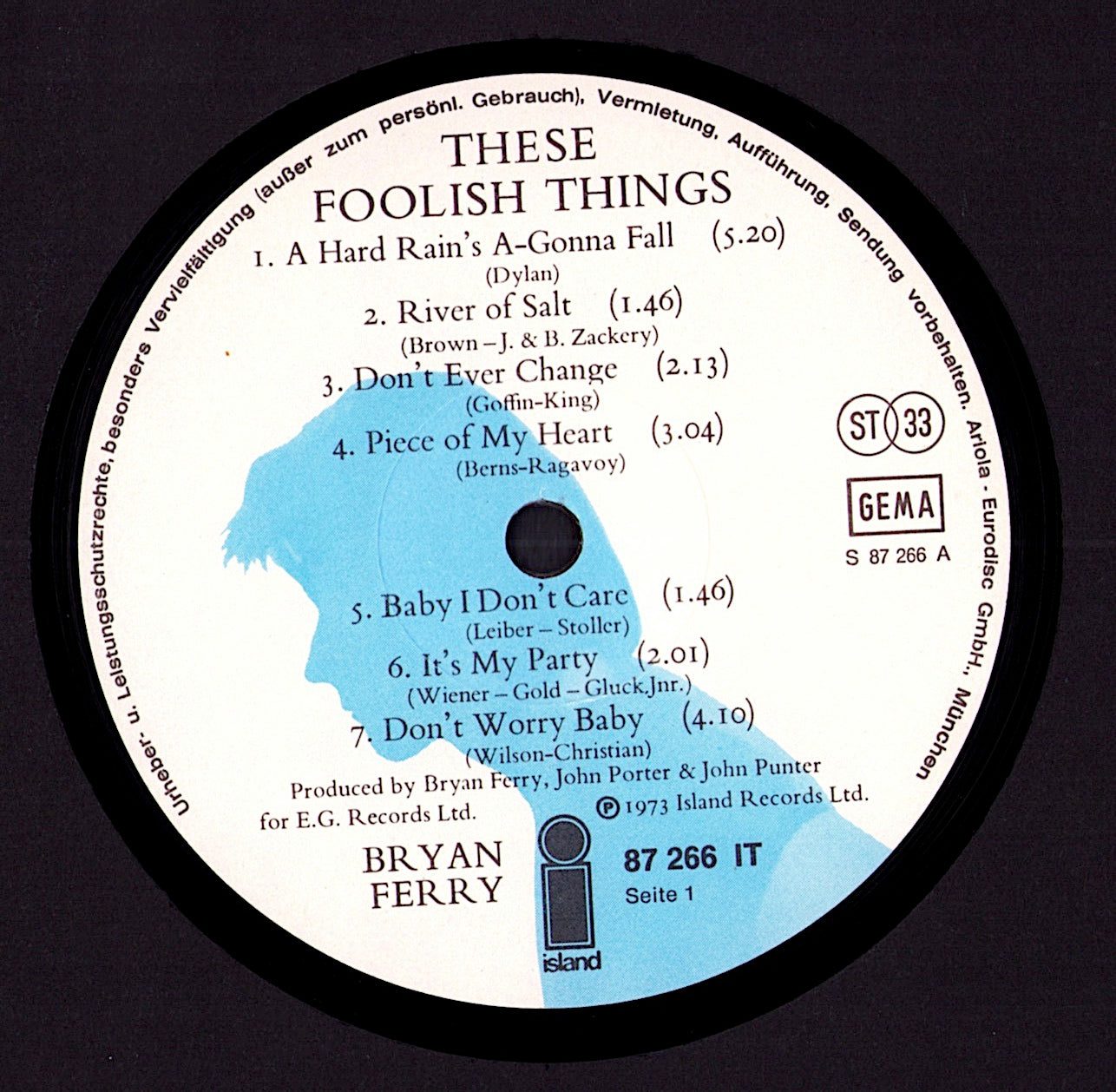 Bryan Ferry – These Foolish Things Vinyl LP
