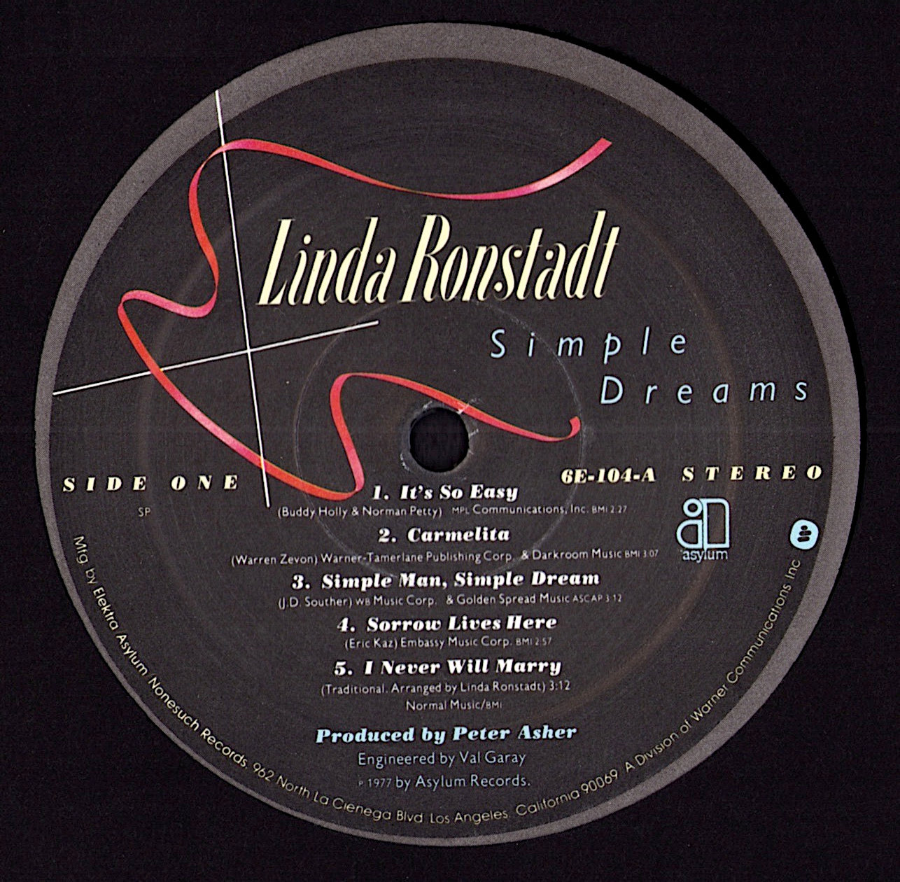 Linda Ronstadt – Simple Dreams Vinyl LP | US Original | 1977