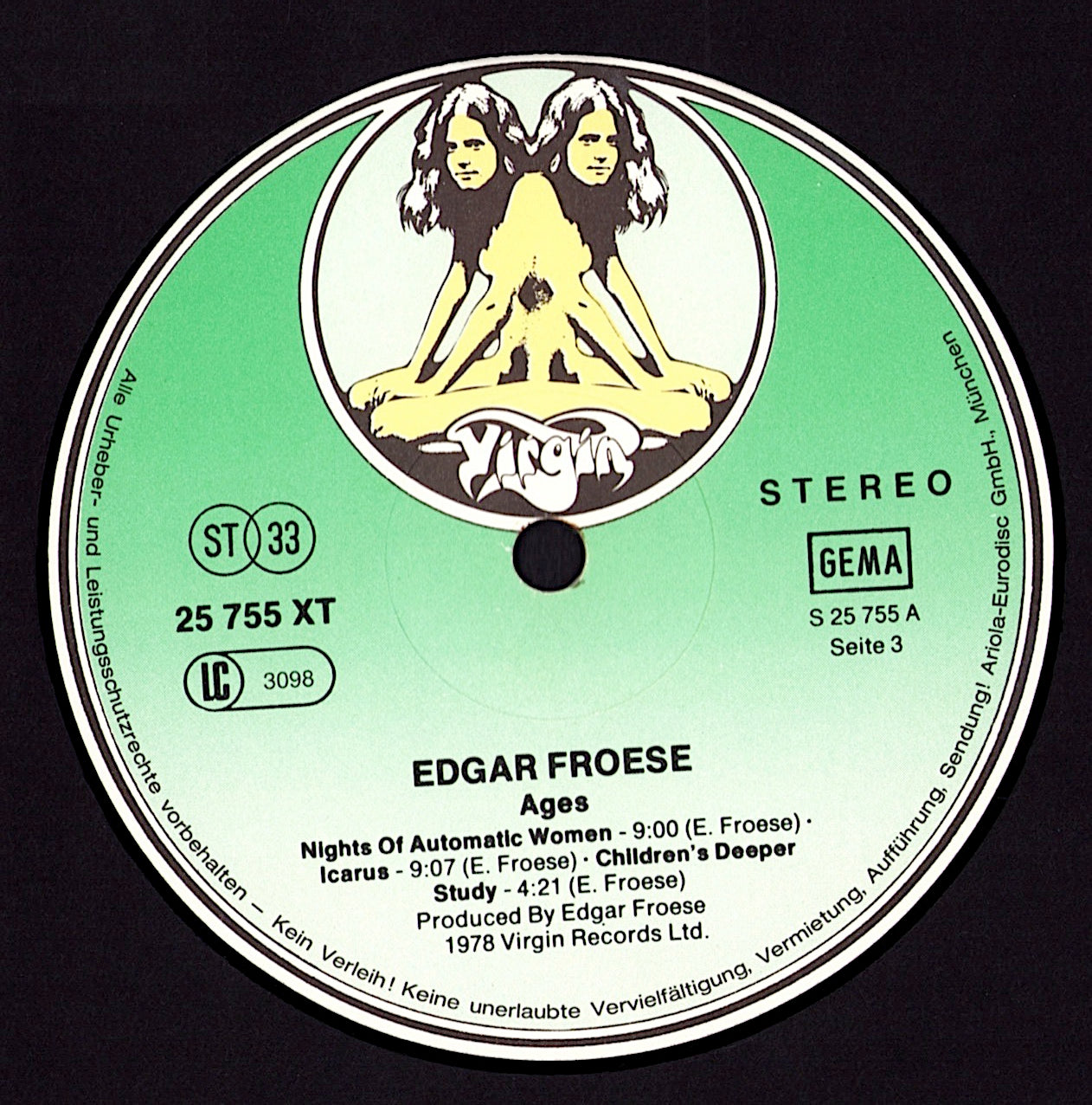 Edgar Froese – Ages Vinyl 2LP