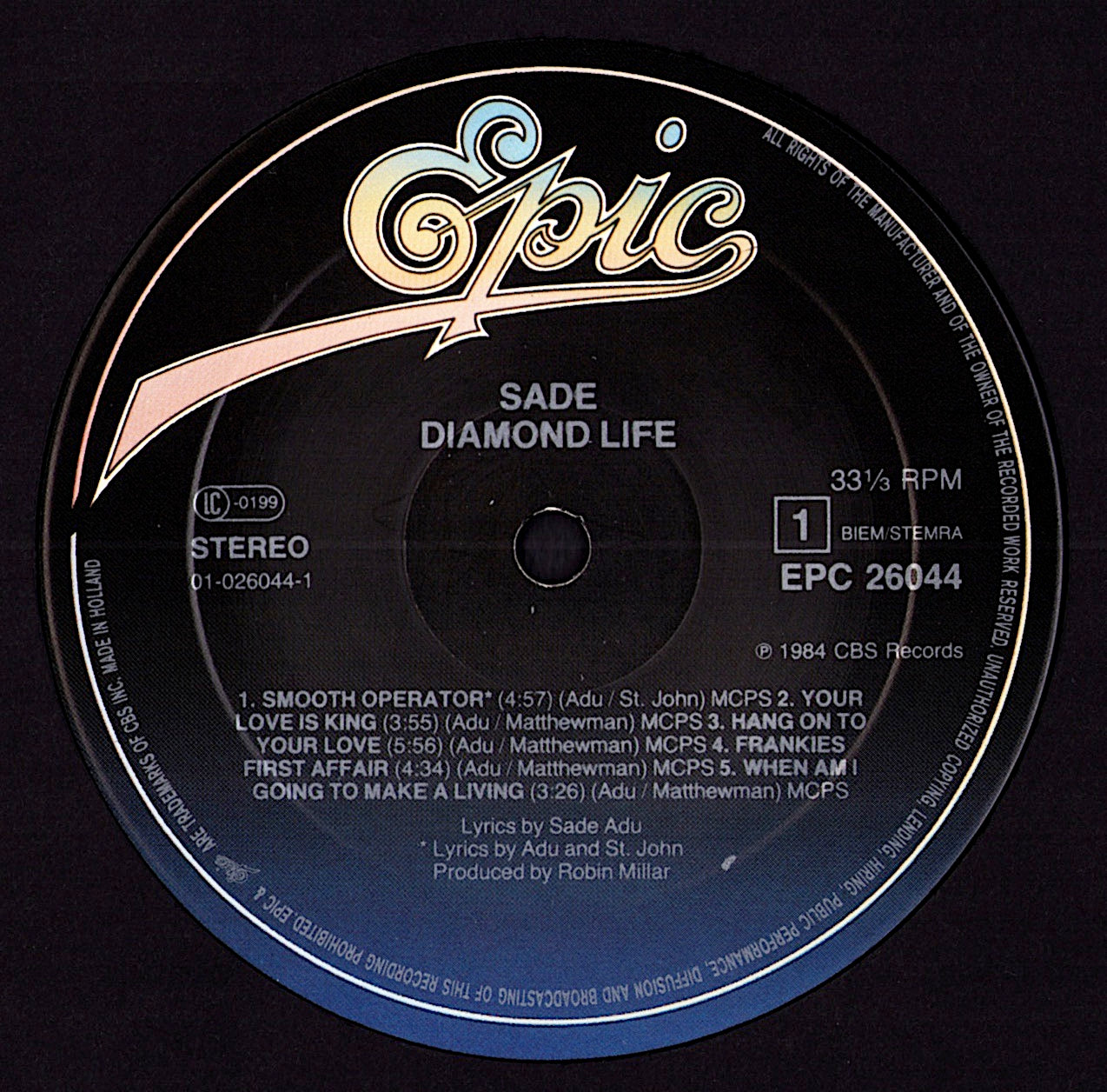 Sade - Diamond Life Vinyl LP Kopie