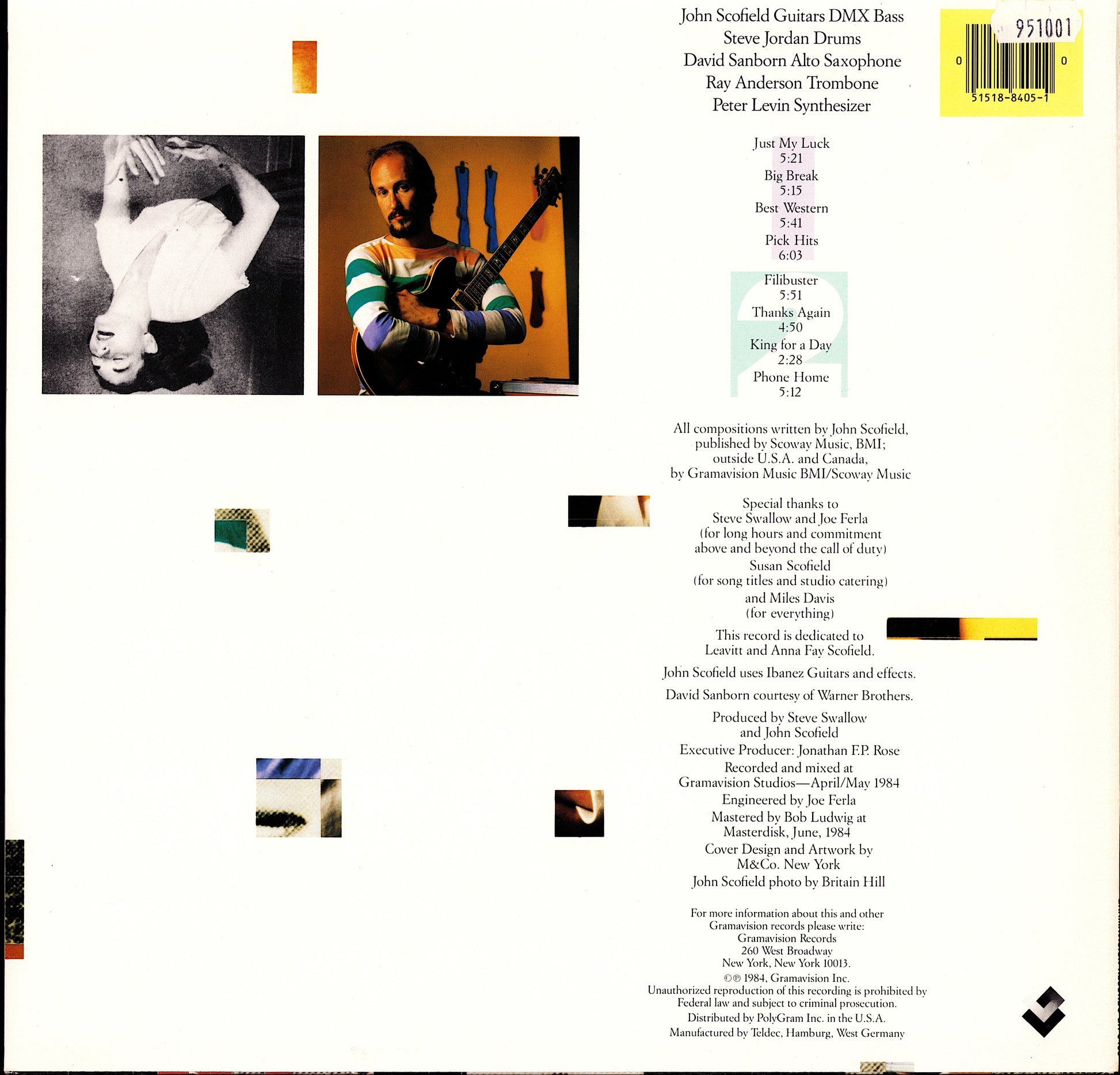 John Scofield – Electric Outlet Vinyl LP | DE Original | 1984