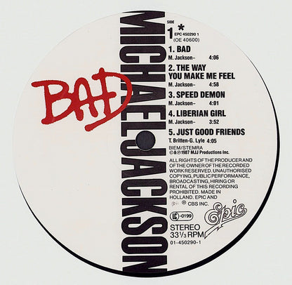 Michael Jackson - Bad Vinyl LP