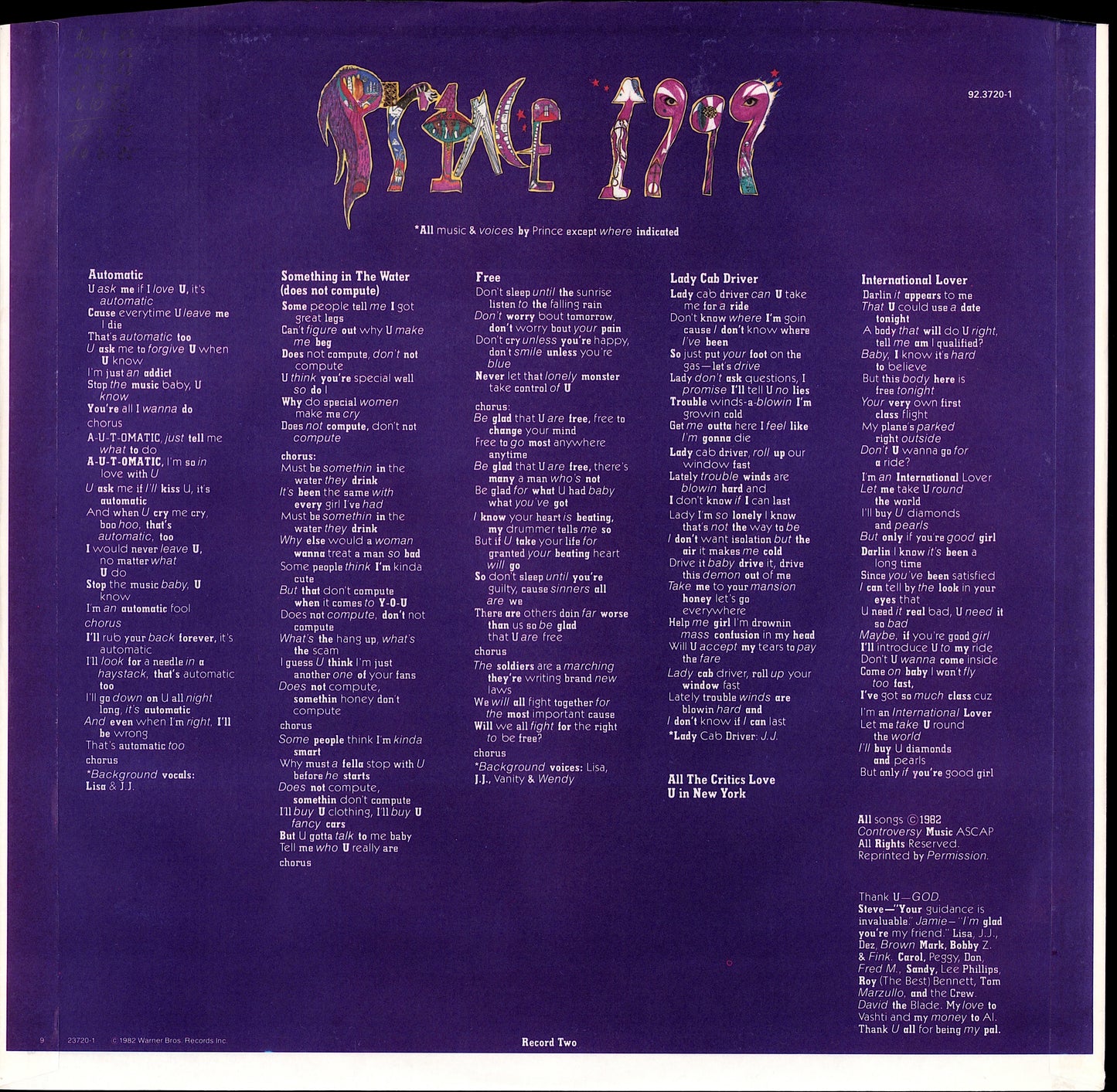 Prince - 1999 (Vinyl 2LP)