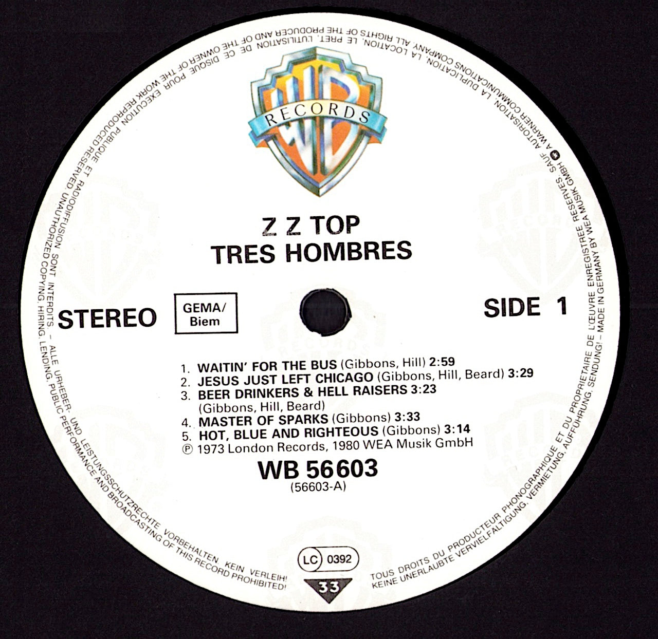 ZZ Top ‎- Eliminator Vinyl LP Kopie