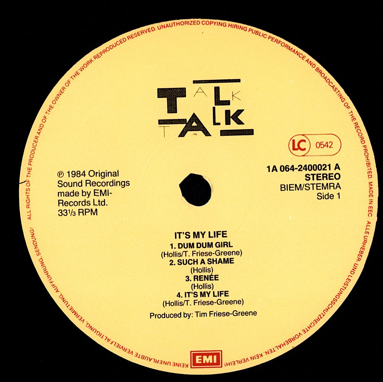 Talk Talk - It's My Life Vinyl LP