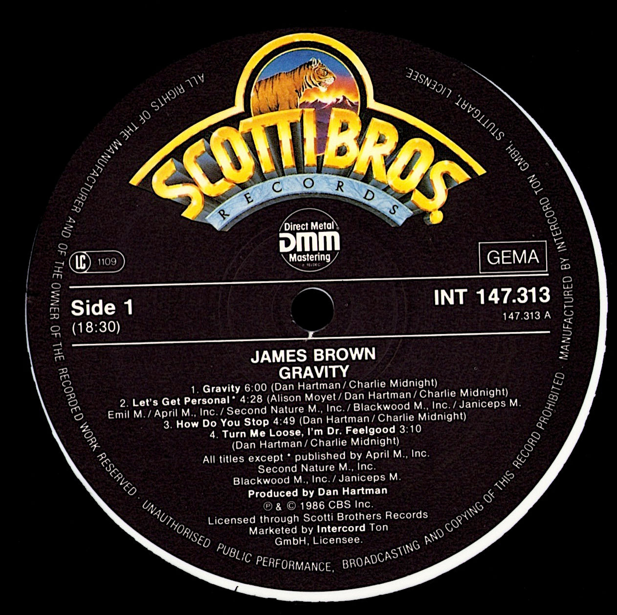 James Brown ‎- Gravity (White Vinyl LP)