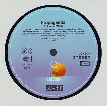 Propaganda ‎- A Secret Wish Vinyl LP