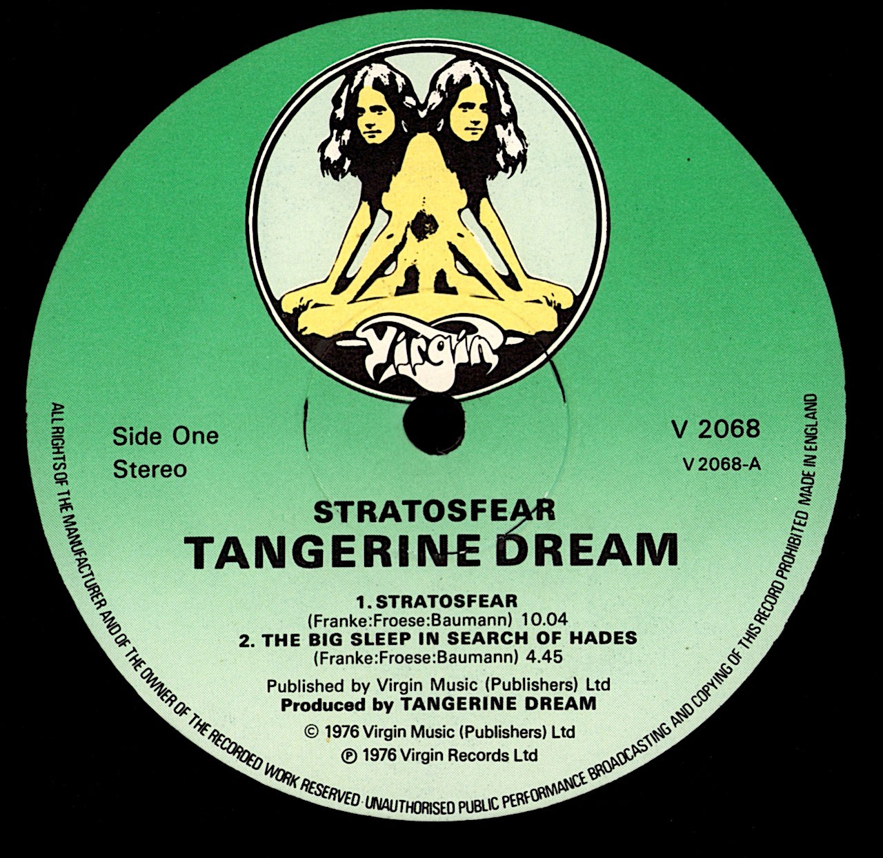 Tangerine Dream – Stratosfear Vinyl LP Kopie