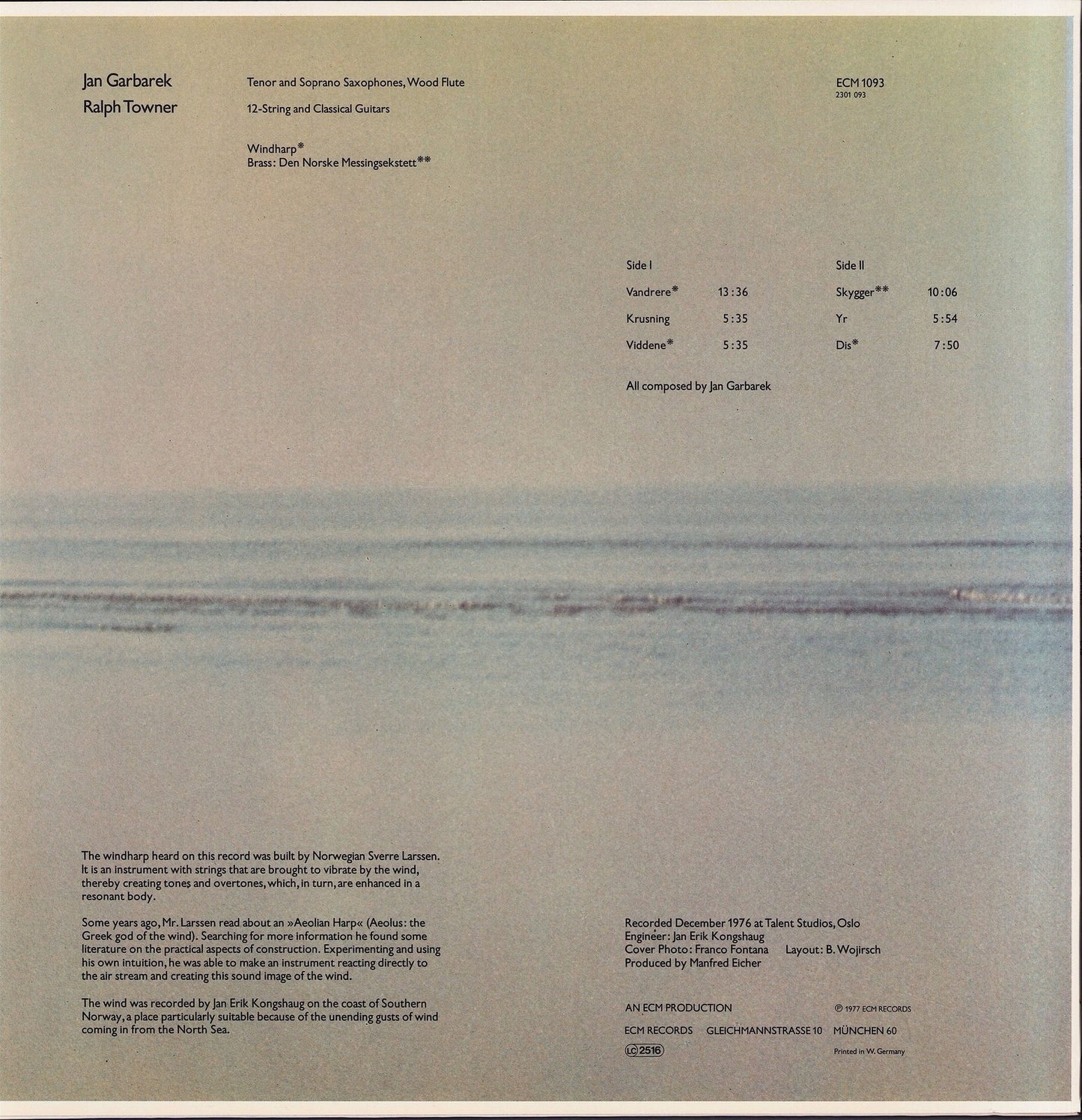 Jan Garbarek ‎- Dis Vinyl LP DE