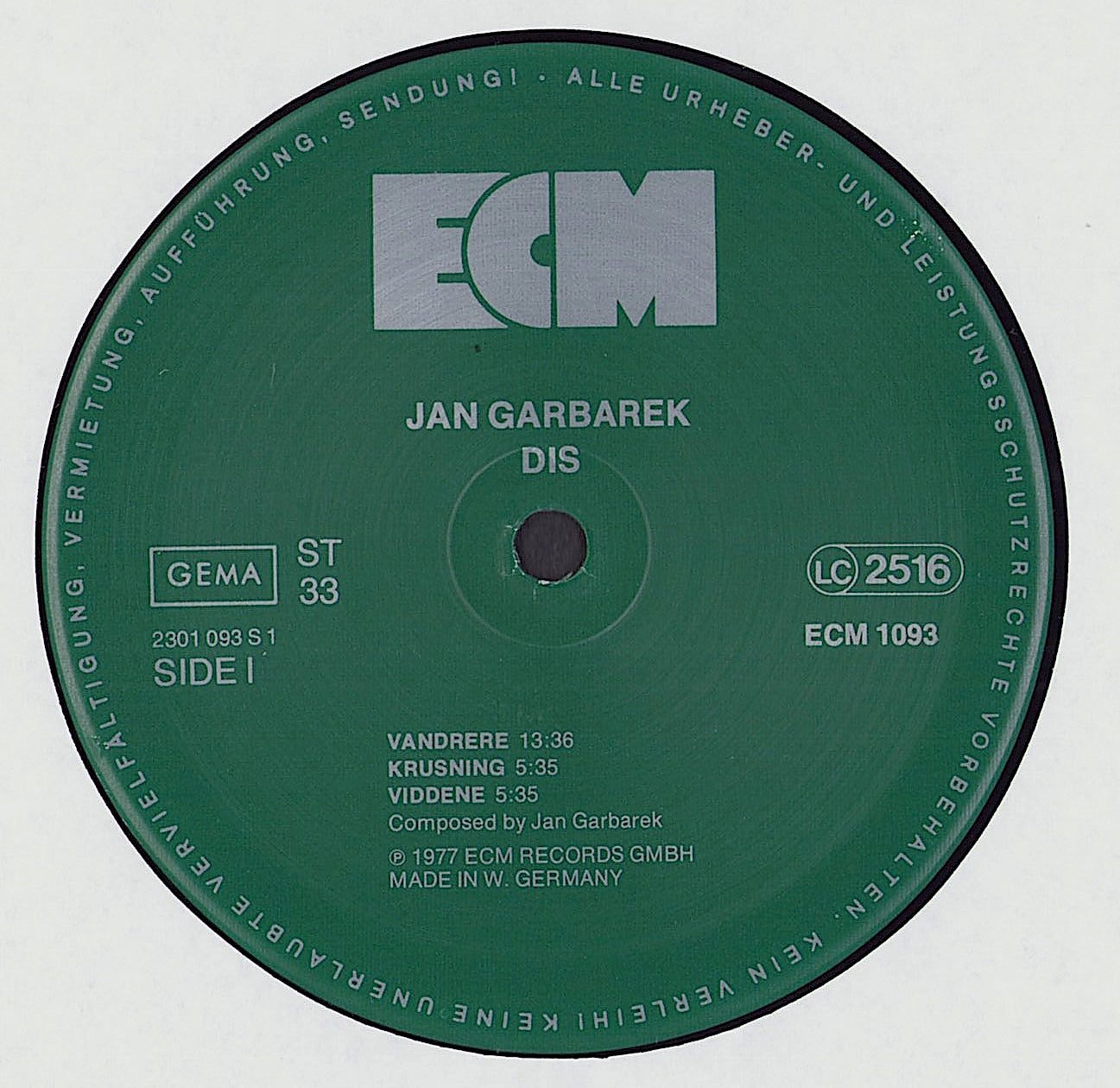 Jan Garbarek ‎- Dis Vinyl LP DE