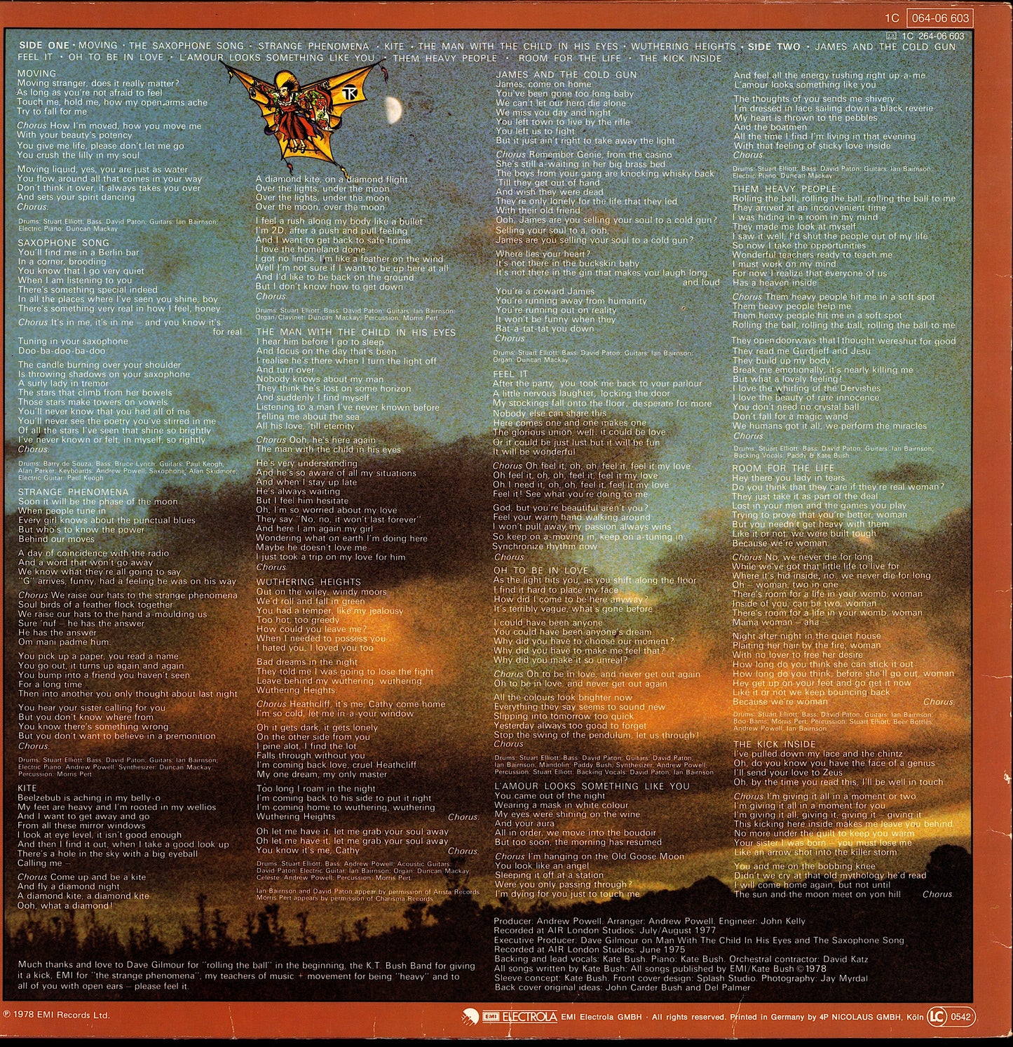 Kate Bush ‎- The Kick Inside (Vinyl LP) 