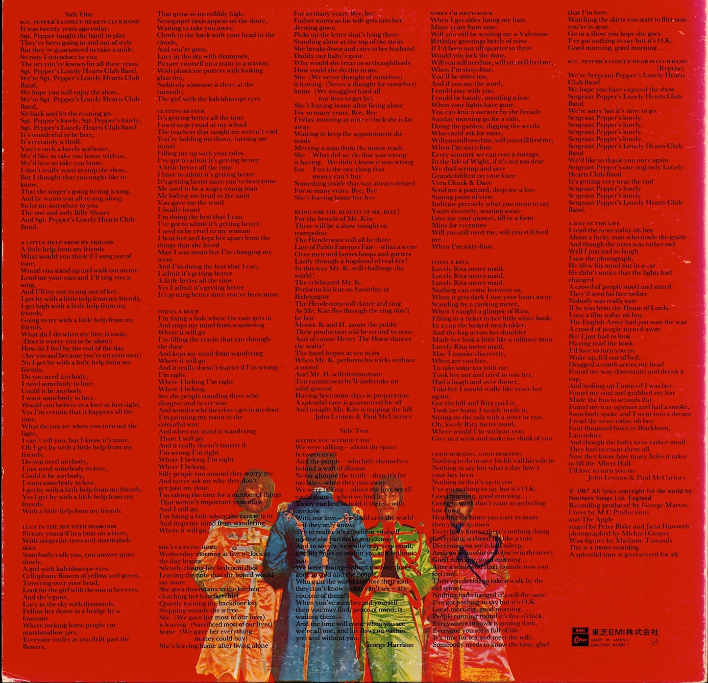 The Beatles - Sgt. Pepper's Lonely Hearts Club Band Japan Red Vinyl LP