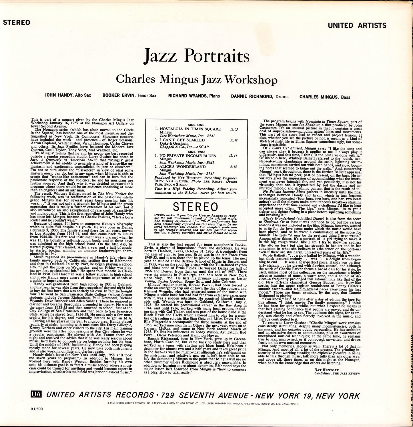 Charles Mingus – Jazz Portraits (Vinyl LP | JAP Reissue | 1976)