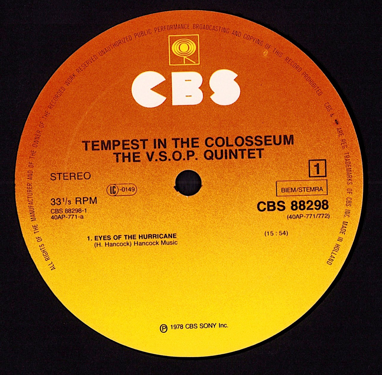 The V.S.O.P. Quintet – Tempest In The Colosseum (Vinyl 2LP | EU Original | 1978)