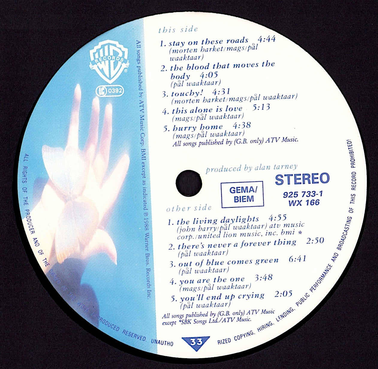 a-ha – Stay On These Roads (Vinyl LP) + Poster