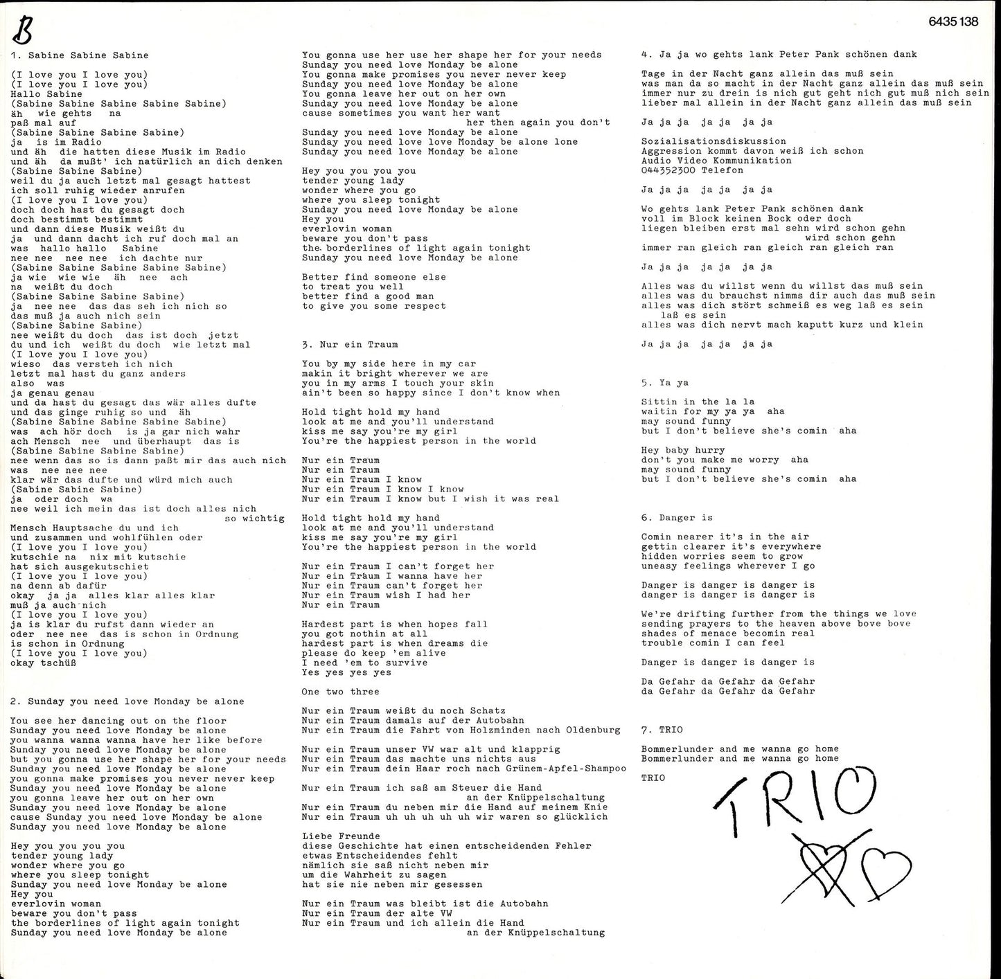 Trio - Trio Vinyl LP