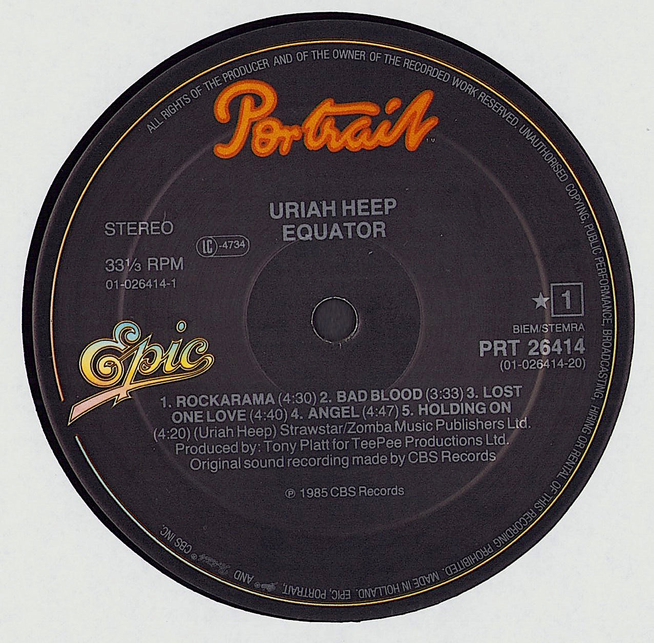 Uriah Heep ‎- Equator Vinyl LP