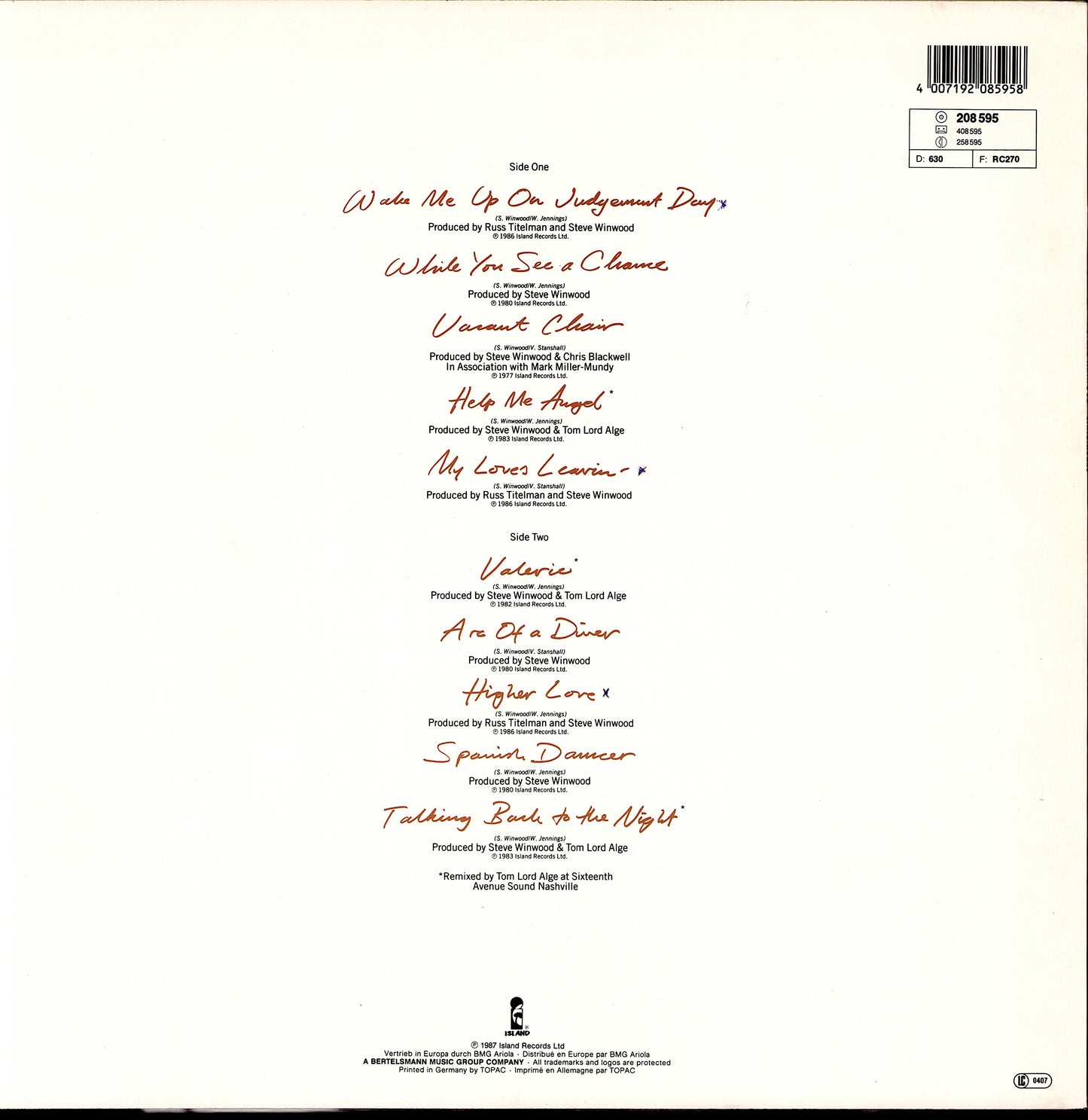 Richard Sanderson – Anytime At All Vinyl LP | DE Original | 1990 Kopie