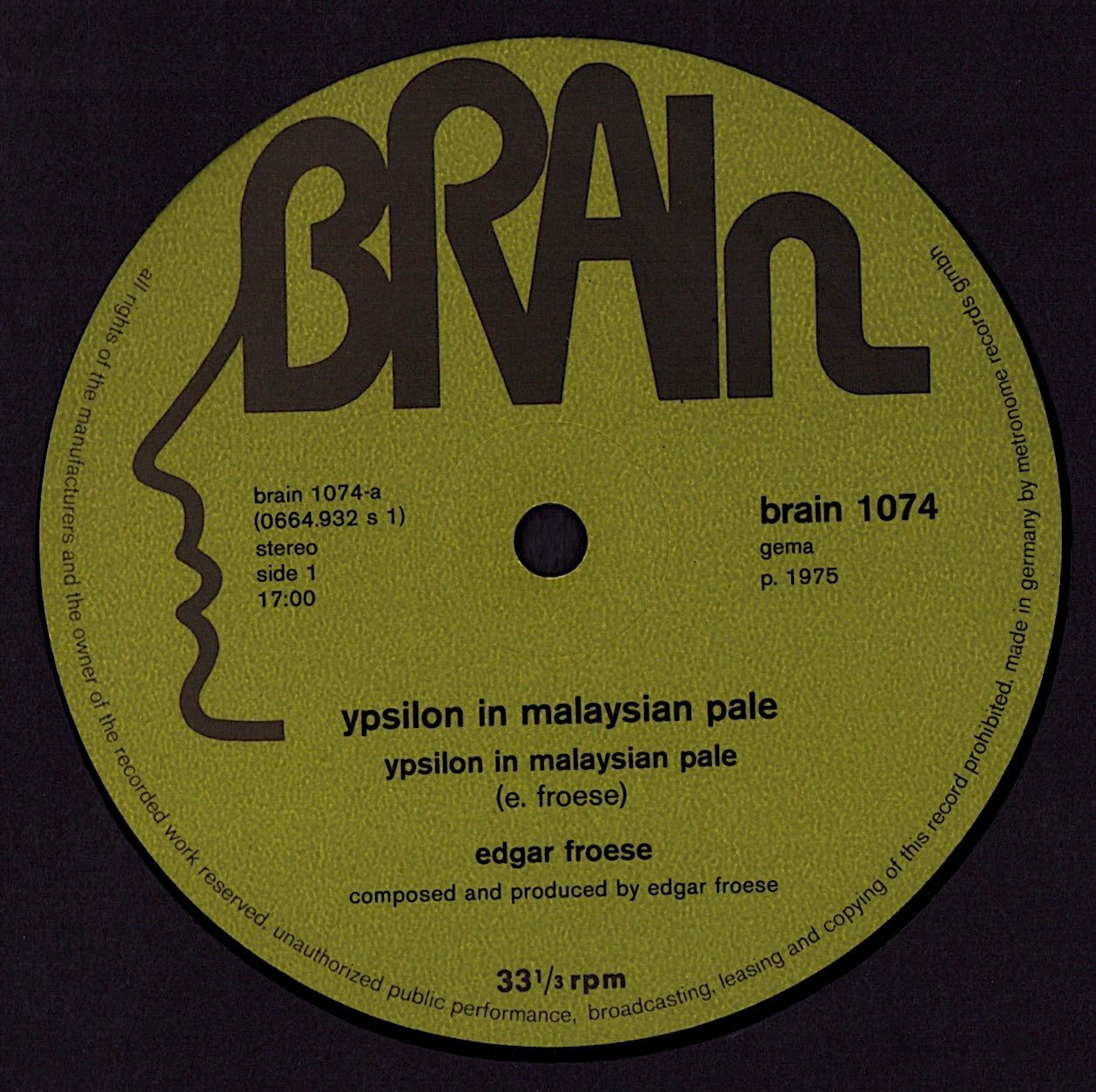 Edgar Froese – Macula Transfer Vinyl LP Kopie Kopie