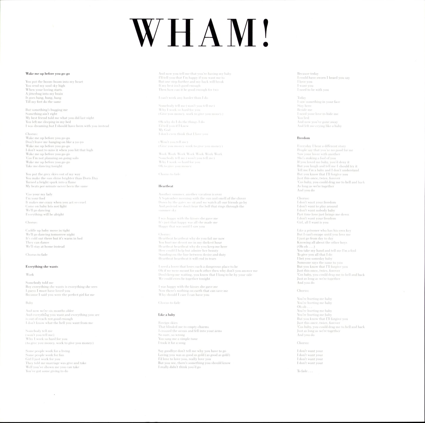 Wham! - Make It Big (Vinyl LP)