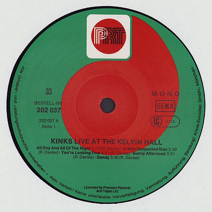 The Kinks - Live At Kelvin Hall Vinyl LP