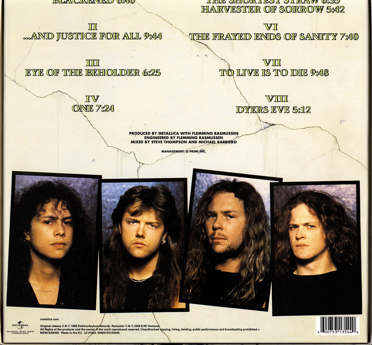 Metallica – ...And Justice For All Vinyl Box-Set | 4LP | EU Reissue | 2008