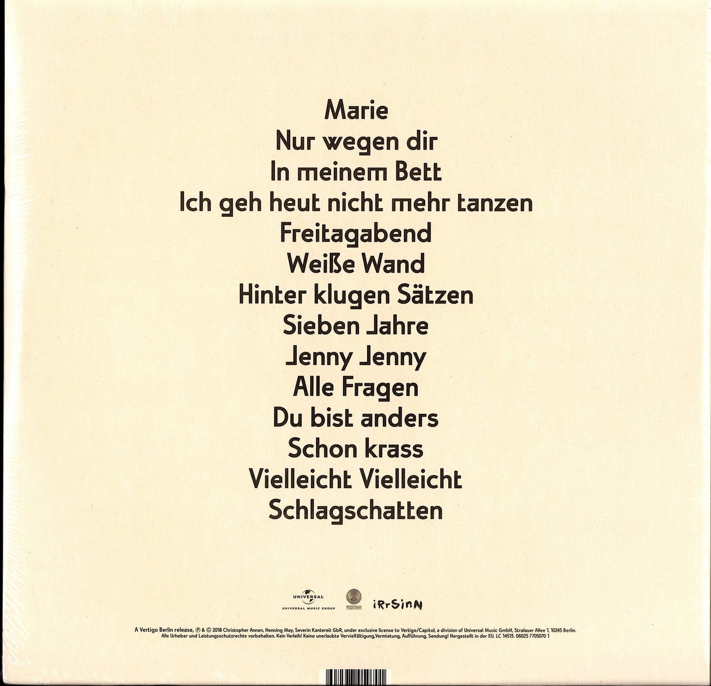 AnnenMayKantereit – Schlagschatten Vinyl 2LP + CD | DE Original | 2020