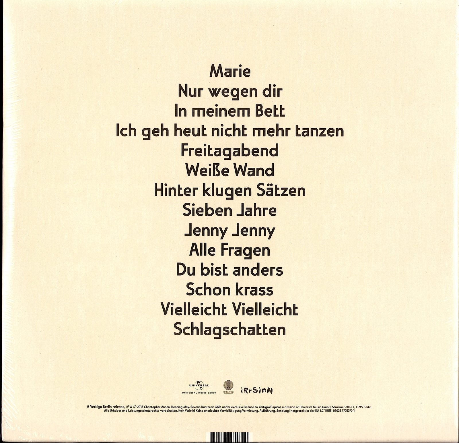 AnnenMayKantereit – Schlagschatten Vinyl 2LP + CD | DE Original | 2020