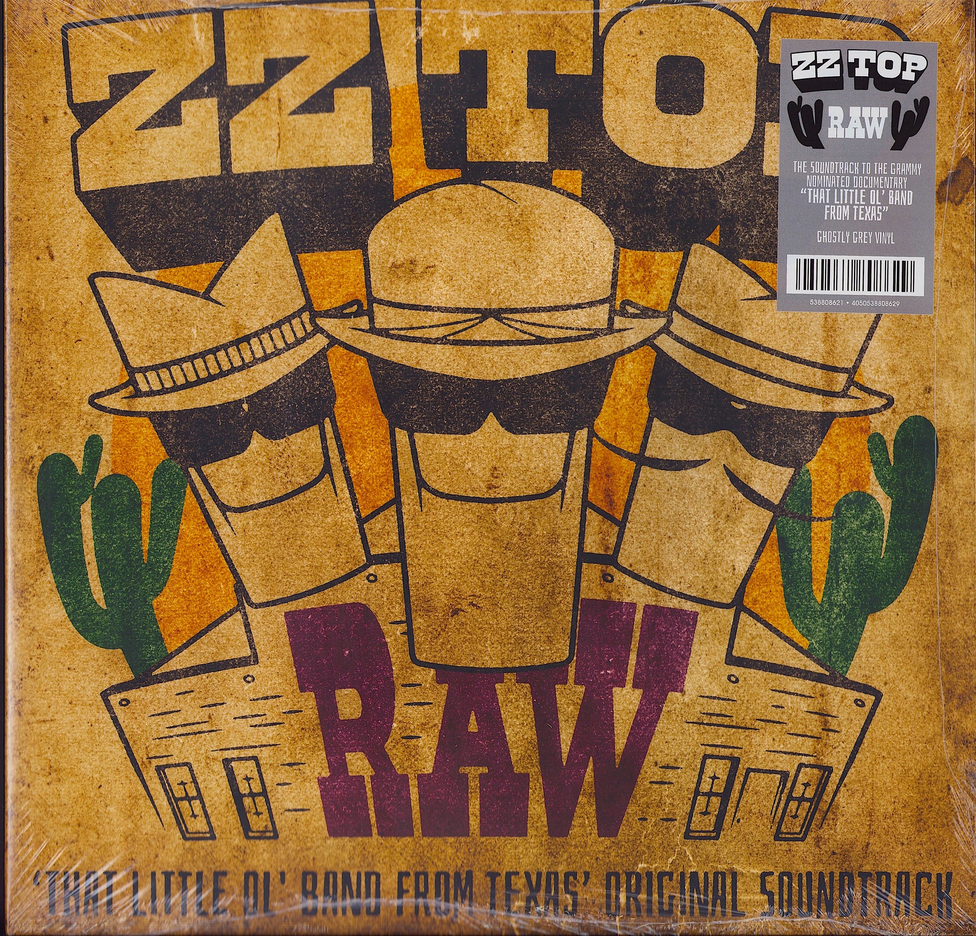 ZZ Top ‎- Raw 'That Little Ol' Band From Texas' Original Soundtrack Ghostly Grey Vinyl LP