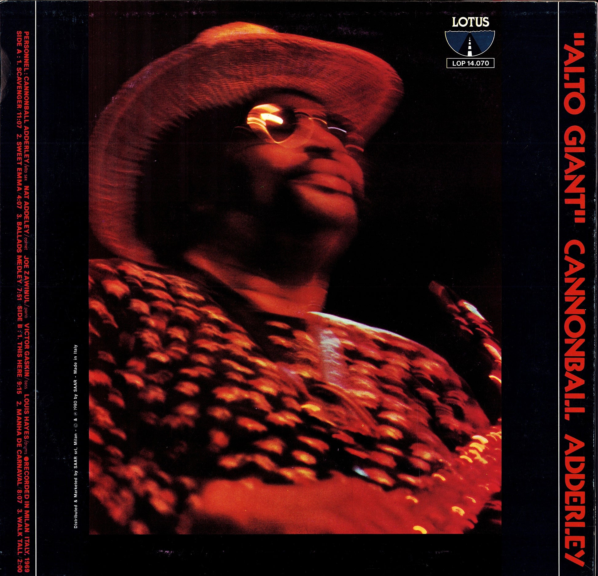 Cannonball Adderley – Alto Giant Vinyl LP | IT Reissue | 1980