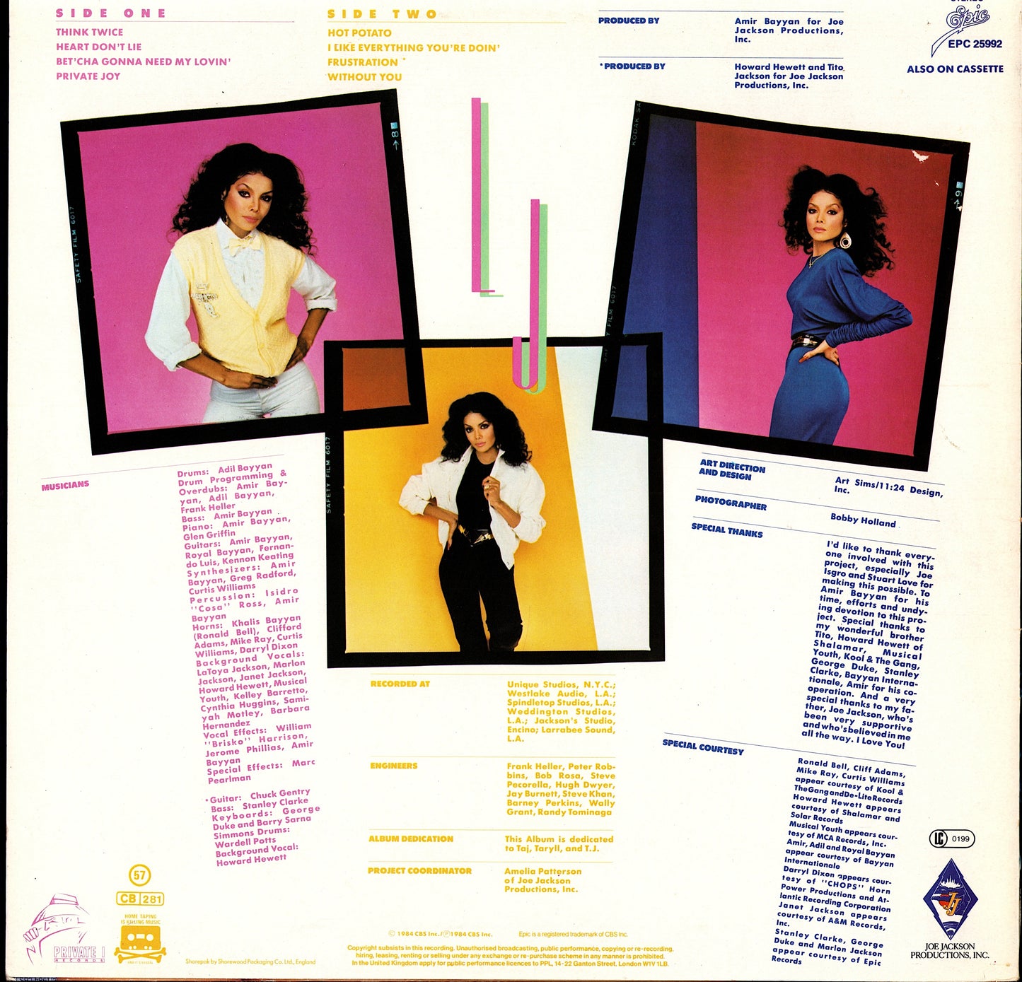 La Toya Jackson – Heart Don't Lie Vinyl LP | UK Original | 1984