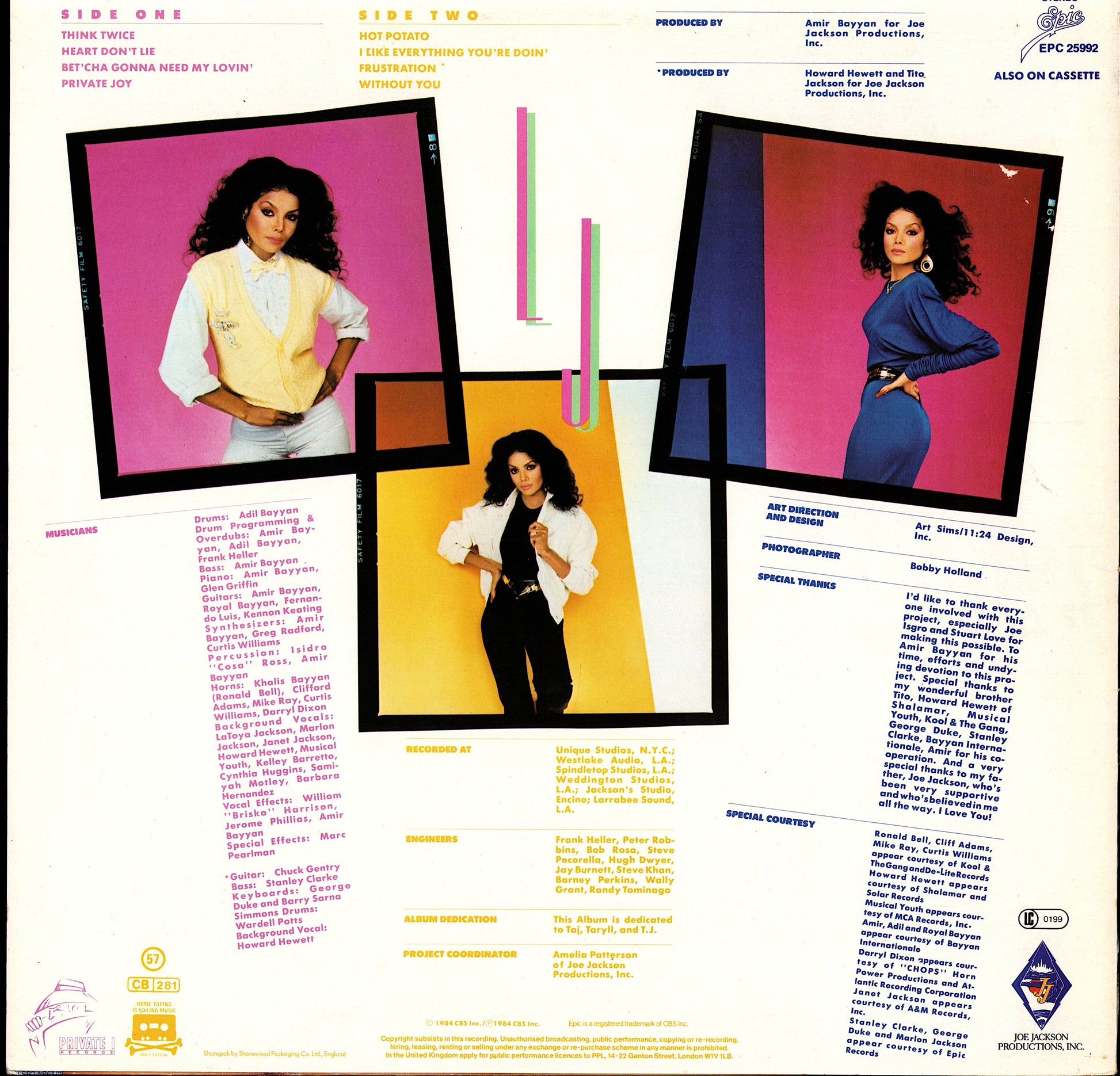 La Toya Jackson – Heart Don't Lie Vinyl LP | UK Original | 1984