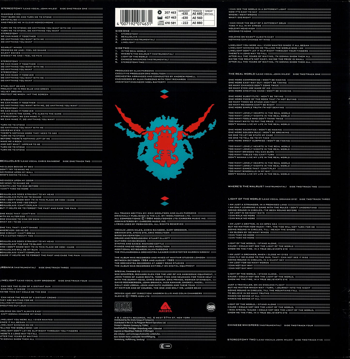 The Alan Parsons Project – Stereotomy Vinyl LP | EU Original | 1985
